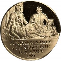 Medal - History of the American Revolution Congress Names 5 to Negotiate for Peace