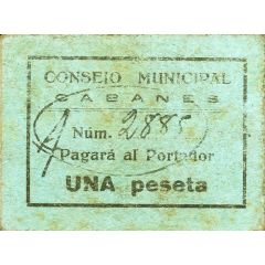 1 Peseta Cabanes