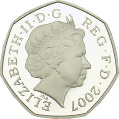 50 Pence - Elizabeth II Scouting Movement, Silver Piedfort