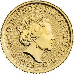 10 Pounds - Elizabeth II 5th portrait, 1/10 oz Fine Gold