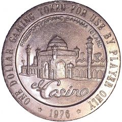 1 Dollar Gaming Token - El Casino Freeport, Grand Bahama Island