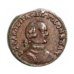 1 Solidus - Carl of Saxony Mitau, angled shield