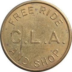 Token - C.L.A. Free Ride and Park Lebanon, Pennsylvania