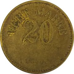20 Pfennig Wert-Marke, line of 9 dots