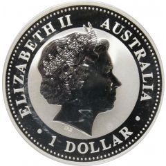 1 Dollar - Elizabeth II 4th Portrait - Australian Kookaburra