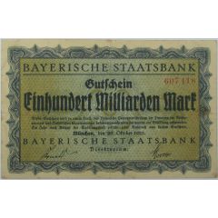 100 000 000 000 Mark Bayerische Staatsbank