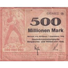 500 000 000 Mark Deutsch-Luxemburgische Bergwerks- und Hütten-AG