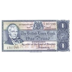 1 Pound British Linen Bank