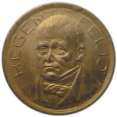 500 Réis Regente Feijó, thin planchet, wide rim