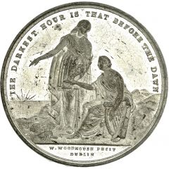 Medal - Victoria Irish Industrial Exhibition, white metal