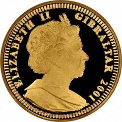 1/5 Crown - Elizabeth II Death of Queen Victoria, with black sapphire