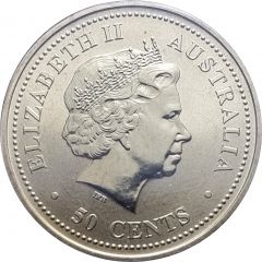 50 Cents - Elizabeth II 4th Portrait - Dame Edna Everage