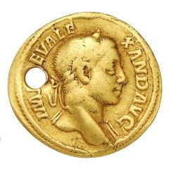 Aureus - Severus Alexander P M TR P VIII COS III P P, Romulus