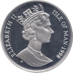 1 Crown - Elizabeth II World Cup France; ball in hands; Silver Proof