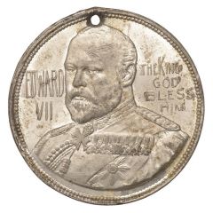 Medal - Edward VII Coronation, Westminster Abbey, white metal
