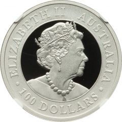 100 Dollars - Elizabeth II 6th Portrait - Australian Wedge-tailed Eagle - Platinum Bullion Coin
