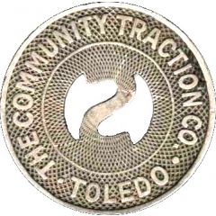 School Fare Token - The Community Traction Co. Toledo, Ohio