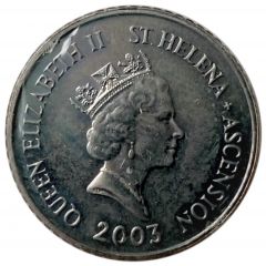 5 Pence - Elizabeth II 3rd portrait, small type