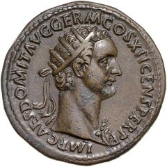 Dupondius - Domitian FORTVNAE AVGVSTI S C, Fortuna