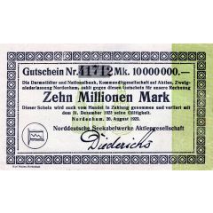 10 000 000 Mark Norddeutsche Seekabelwerke