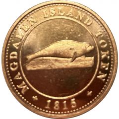 1 oz Copper 1815 Magdalen Island Token