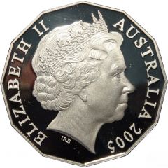 50 Cents - Elizabeth II 4th Portrait - Remembrance - End of World War II
