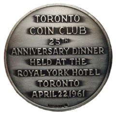 Medal - Toronto Coin Club 25th Anniversary