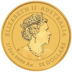 50 Dollars - Elizabeth II 6th Portrait - Year of the Tiger - Gold Bullion Coin