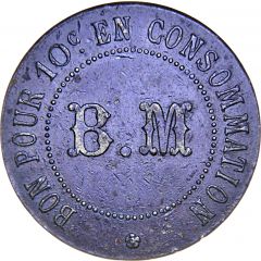 10 Centimes - B.M. Bon pour 10c en consommation