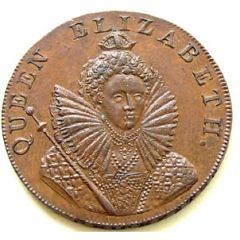 1/2 Penny Sussex - Chichester / Elizabeth I