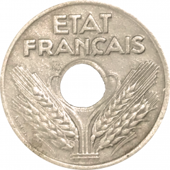 10 Centimes essai en cuivre argenté au grand module