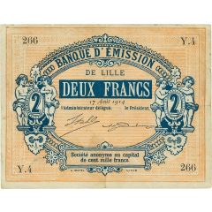 2 Francs - Banque d`émission de Lille 59