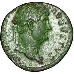 Dupondius or As - Hadrian COS III P P IVSTITIA AVG S C, Justitia