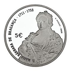 5 Euros D. Maria Barbara, Silver