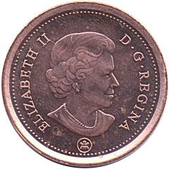 1 Cent - Elizabeth II 4th portrait, non-magnetic with RCM logo