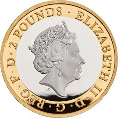 2 Pounds - Elizabeth II Wedgwood, Silver Piedfort