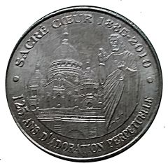 Monnaie de Paris Tourist Token - Sacré-coeur 1885-2010 125 ans d`Adoration Perpetuelle