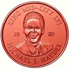 Mardi Gras Token - Krewe of Mid-City Michael J. Haydel, New Orleans, Louisiana