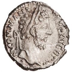 Denarius - Commodus VIRTVT AVG P M TR P XII IMP VIII COS V P P, Virtus