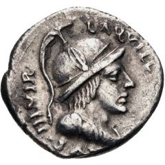 Denarius CAESAR DIVI F ARME CAPT, Virtus