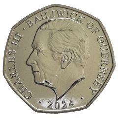 50 Pence - Charles III Gabriel, Coloured