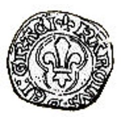 Denier Coronat - Charles VIII