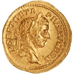 Aureus - Geta PONTIF TR P III COS II, Felicitas
