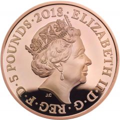5 Pounds - Elizabeth II Tanks, Gold Proof