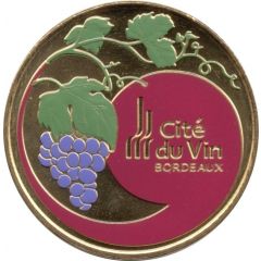 Jeton touristique - Monnaie de Paris - La Cité du Vin - Bordeaux - Grappe de raisin