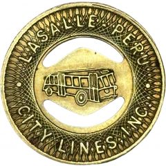 1 Half Fare - La Salle-Peru City Lines Inc. La Salle, Illinois