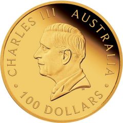 100 Dollars - Charles III 1st Portrait - Perth Mint 125th Anniversary - Gold Proof