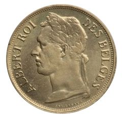 1 Franc - Albert I Bronze pattern; French text