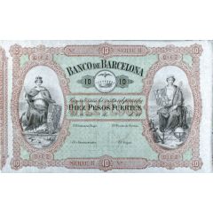 10 Pesos Fuertes Banco de Barcelona