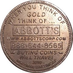 Token - Abbott`s Brasher`s doubloon